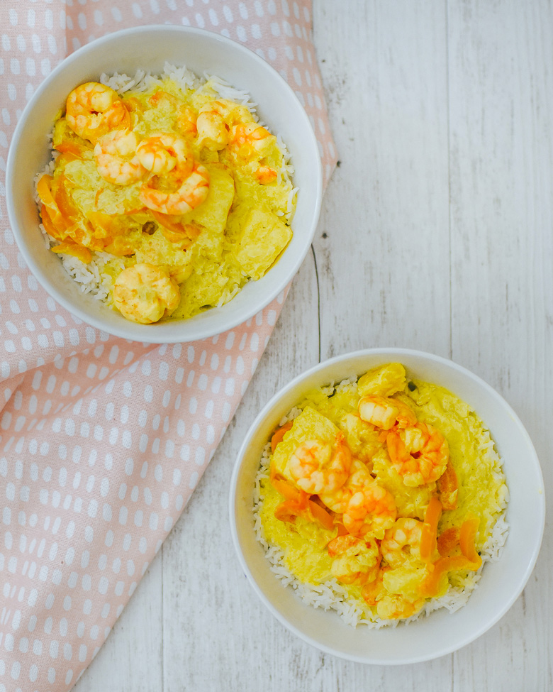 recette de Curry de crevettes à l'ananas - Lucile in Wonderland